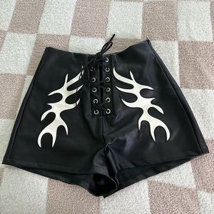 12th Tribe Vegan Leather Shorts